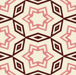 retro seamless pattern with stars in red and pink vector image