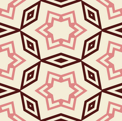 Retro seamless pattern with stars in red and pink vector