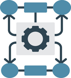 algorithm icon design vector image