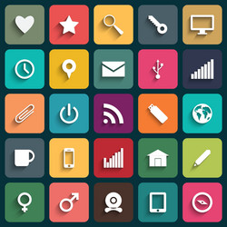 design flat icons for web and mobile vector image