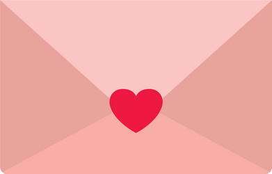 Envelope of letter with heart isolated icon vector