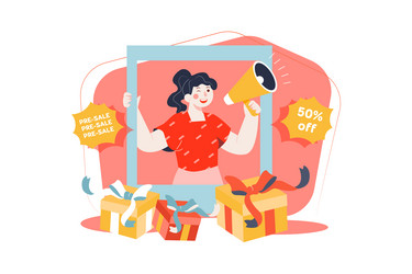 Shopping pre-sale promotion vector