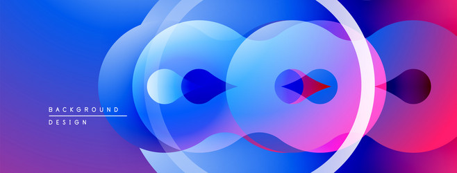 abstract design features overlapping circles vector image