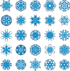 Abstract snowflakes background vector