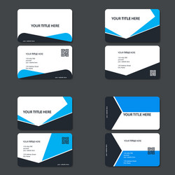 business card template with color concept modern vector