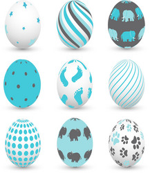Colorful Easter Egg Set Vector Image