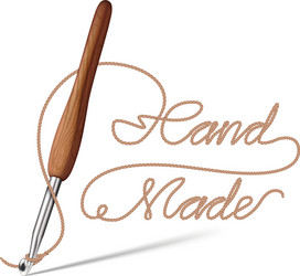 Red crochet hook Royalty Free Vector Image - VectorStock