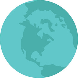 planet earth blue world icon vector