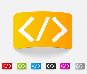realistic design element programming vector image