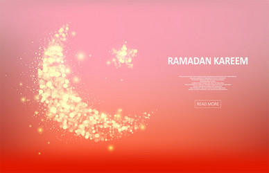 Abstract arab moon with star Royalty Free Vector Image