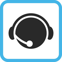 call center operator icon in a frame vector image