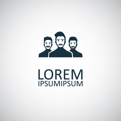 hipster team icon for web and ui on white vector image