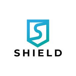Modern letter s shield security logo design Vector Image