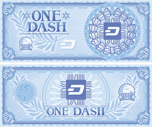 One dash abstract banknote vector