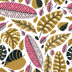 Tropical Autumn Leaf Pattern Vector Image