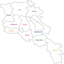 Contour armenia map vector