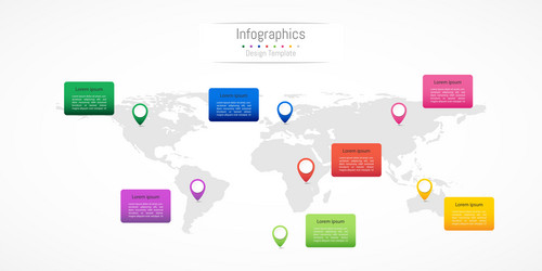 Infographic Data Navigation Elements vector image