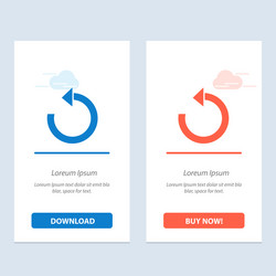 refresh reload rotate repeat blue and red vector image