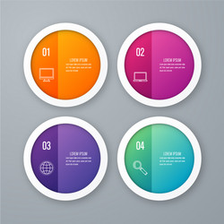 template for cycle diagram graph presentation vector image
