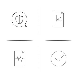 web and text simple linear icon setsimple outline vector image