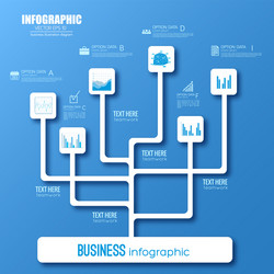 Web infographic flowchart template vector