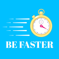 Motivation banner with golden stopwatch vector