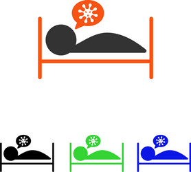 Patient bed rounded icon Royalty Free Vector Image