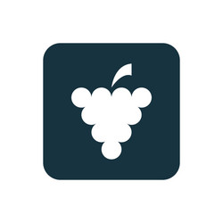 grapes icon rounded squares button vector image
