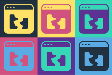 pop art broken file icon isolated on color vector image