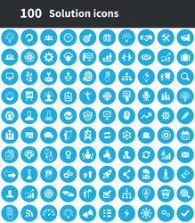 solution 100 icons universal set for web and ui vector image