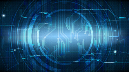 technological hud interface circuit background vector image