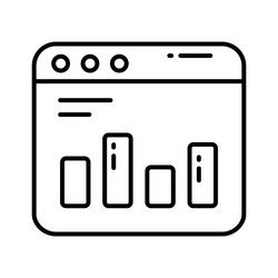 an icon of web analysis in trendy style isolated vector image