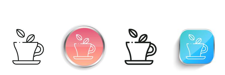 mate de coca icon thin linear regular and button vector image