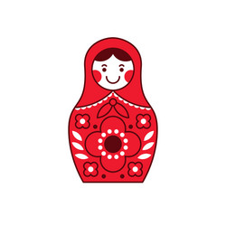 Matryoshka russian nesting doll open Royalty Free Vector