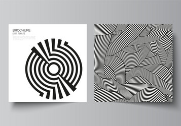 minimal layout two square format vector image