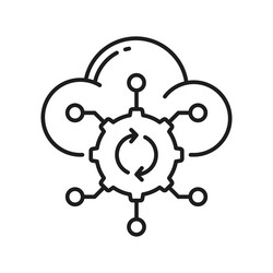Robotic Process Automation (RPA) Cloud Icon vector image