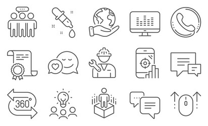 set technology icons such as music making vector