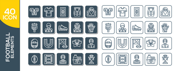 Soccer sports line iconcontains such icons vector