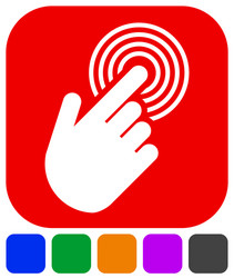 tapping touchscreen on interface mobile phone icon vector image