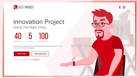 web page business project technical vector image