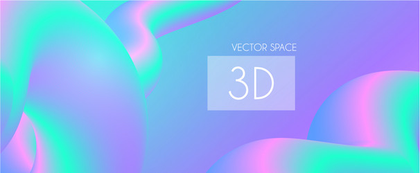 3d gradient design colorful abstract composition vector image