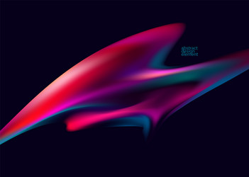 abstract background of fluid 3d iridescent shape vector image