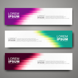 abstract web banner design template with halftone vector