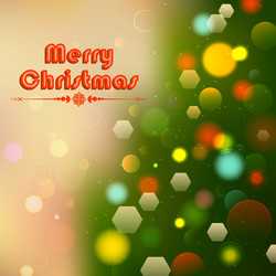 christmas background with bokeh effect vector image