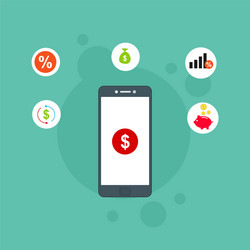 concept online and mobile payments for web page vector image