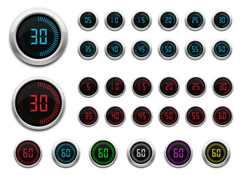 digital timer design isolated on white background vector image