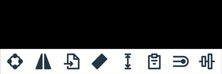 graphic design line icons linear set quality vector image