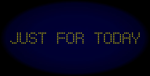 just for today led style text with glowing dots vector image