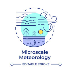 microscale meteorology multi color concept icon vector image