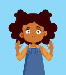 sad unhappy girl feeling trapped cartoon Vector Image